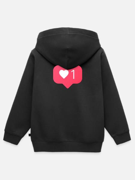 I like Facebook - Kids Premium Organic Zip-up Hoodie - black