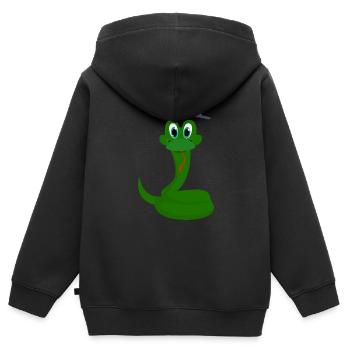 Snake - Kids Premium Organic Zip-up Hoodie - black - Back - AI Model Kid Male (0cm)