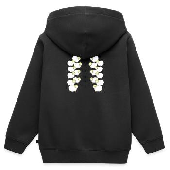 Der Herr ist mein Hirte christlich religiös - Kinder Premium Organic Zip Hoodie - Schwarz - Hinten - AI Model Kid Male (0cm)