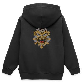 Mystical Mysterious Aztec Mask - Kids Premium Organic Zip-up Hoodie - black - Back - AI Model Kid Male (0cm)