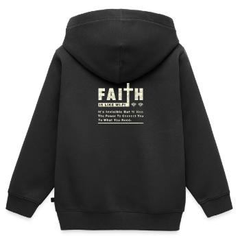 Glaube wie Wi Fi Unsichtbar Verbinden Sie sich mit Bedarf - Kinder Premium Organic Zip Hoodie - Schwarz - Hinten - AI Model Kid Male (0cm)
