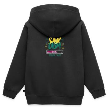 Sarcasm Loading Funny Sarcasm Gift - Kids Premium Organic Zip-up Hoodie - black - Back - AI Model Kid Male (0cm)