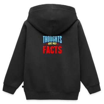 Les pensées sarcastiques ne sont pas des faits Cadeaux sarcastiques - Sweat Premium à capuche zippé enfant bio - noir - Dos - AI Model Kid Male (0cm)