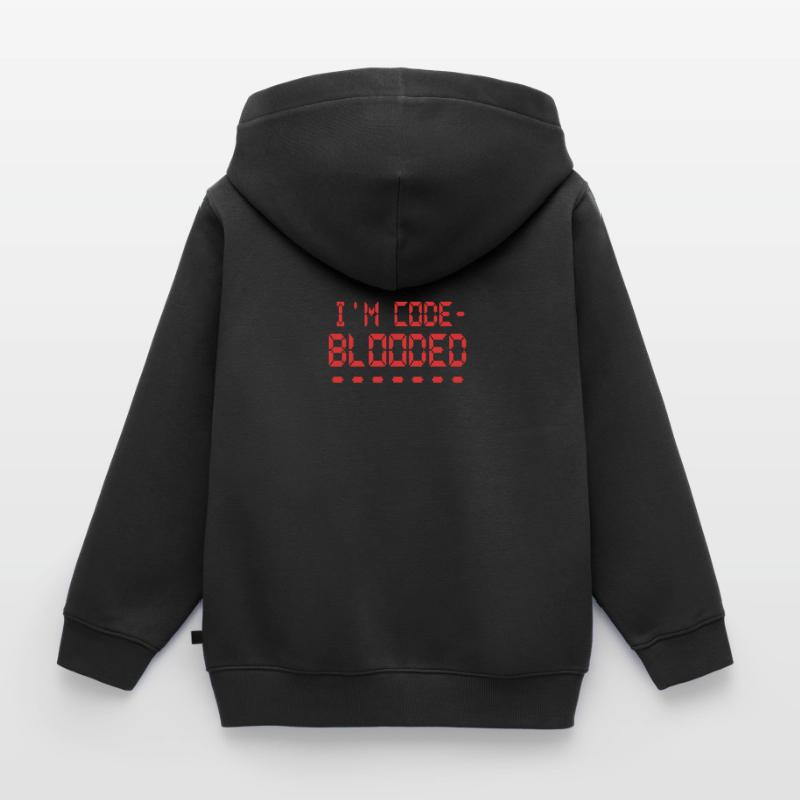 Computerprogrammierung Ich bin Code Blooded Programmierer Kinder Premium Organic Zip Hoodie