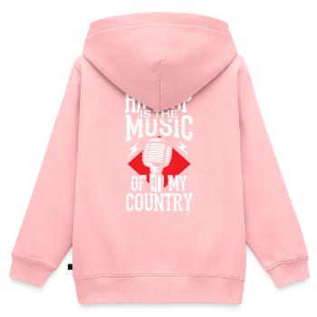 Hip Hop is the Music of my Country - Kinder Premium Organic Zip Hoodie - Rosa - Hinten - AI Model Kid Female (0cm)
