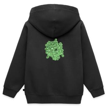 Pesitzide Agriculture devient agriculteur agricole vert - Sweat Premium à capuche zippé enfant bio - noir - Dos - AI Model Kid Male (0cm)