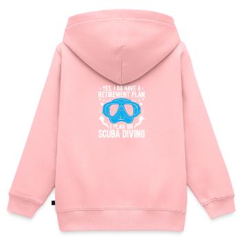 Yes I Do Have A Retirement Plan I Plan On Scuba Di - Kinder Premium Organic Zip Hoodie - Rosa - Hinten - AI Model Kid Female (0cm)