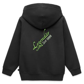 Legendär 1998 - Kinder Premium Organic Zip Hoodie - Schwarz - Hinten - AI Model Kid Male (0cm)