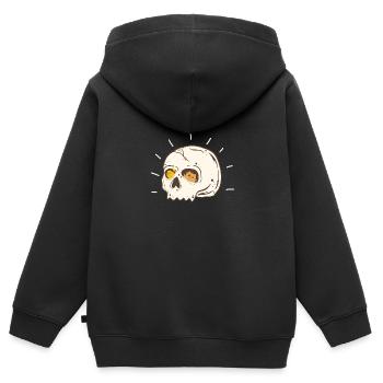 Cat In A Skull Kitty Skeleton Cat Lover - Kids Premium Organic Zip-up Hoodie - black - Back - AI Model Kid Male (0cm)
