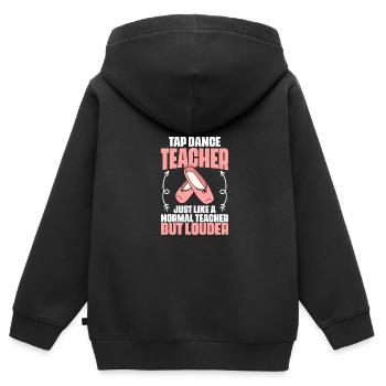 Tap Dance Teacher Funny Tap Dancing For Tap Dance - Kinder Premium Organic Zip Hoodie - Schwarz - Hinten - AI Model Kid Male (0cm)