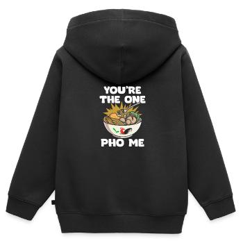 C’est drôle que tu sois le seul Pho Me Pho Pun pour les Vietnamiens - Sweat Premium à capuche zippé enfant bio - noir - Dos - AI Model Kid Male (0cm)