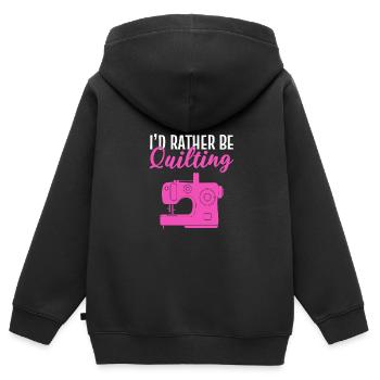 Eher quilten Couturier Gift - Kinder Premium Organic Zip Hoodie - Schwarz - Hinten - AI Model Kid Male (0cm)