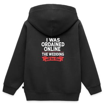Pfarrer - Kinder Premium Organic Zip Hoodie - Schwarz - Hinten - AI Model Kid Male (0cm)