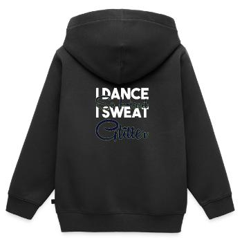 Valse Danse de couple - Sweat Premium à capuche zippé enfant bio - noir - Dos - AI Model Kid Male (0cm)