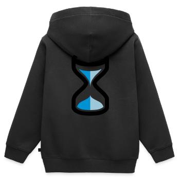 hourglass - Kids Premium Organic Zip-up Hoodie - black - Back - AI Model Kid Male (0cm)