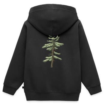 forest woods woodland wald tree baumstamm104 - Kinder Premium Organic Zip Hoodie - Schwarz - Hinten - AI Model Kid Male (0cm)