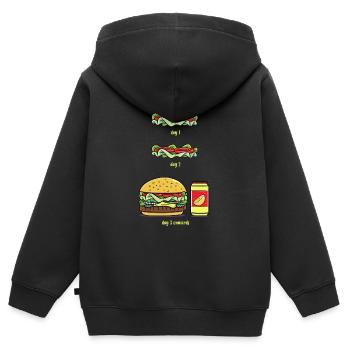 Diet funny humorous slimming gift birthday - Kids Premium Organic Zip-up Hoodie - black - Back - AI Model Kid Male (0cm)