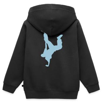Break Dance Hip-Hop-danseur1 - Kinder Premium Organic Zip Hoodie - Schwarz - Hinten - AI Model Kid Male (0cm)