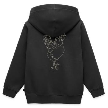 robinet - Sweat Premium à capuche zippé enfant bio - noir - Dos - AI Model Kid Male (0cm)