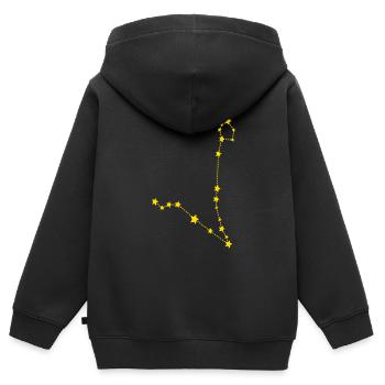 Sternzeichen Fisch - Kinder Premium Organic Zip Hoodie - Schwarz - Hinten - AI Model Kid Male (0cm)