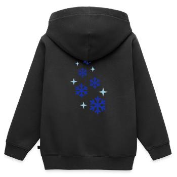schnee__f2 - Kinder Premium Organic Zip Hoodie - Schwarz - Hinten - AI Model Kid Male (0cm)