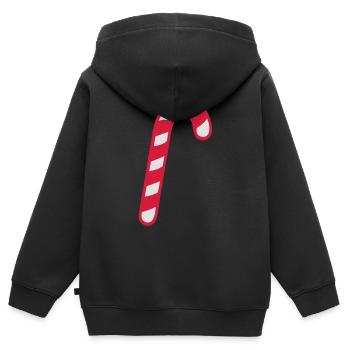 Zuckerstange Weihnachten - Kinder Premium Organic Zip Hoodie - Schwarz - Hinten - AI Model Kid Male (0cm)