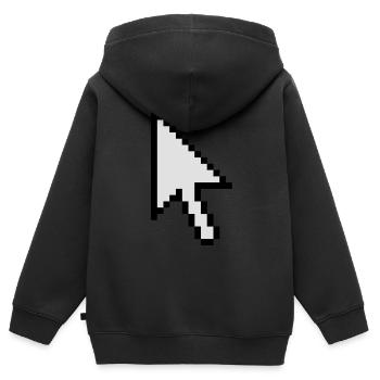Le pointeur de la souris - Sweat Premium à capuche zippé enfant bio - noir - Dos - AI Model Kid Male (0cm)