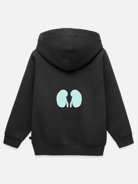Niere - Kinder Premium Organic Zip Hoodie - Schwarz