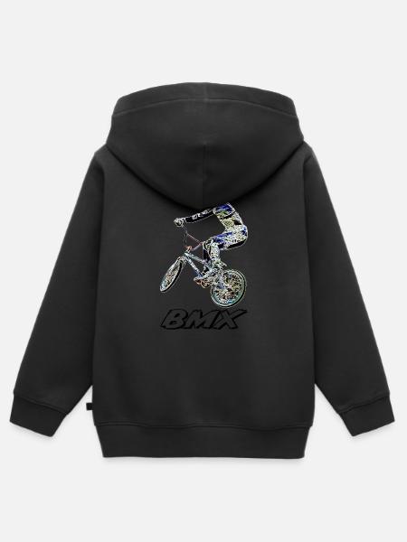 BMX - Kinder Premium Organic Zip Hoodie - Schwarz