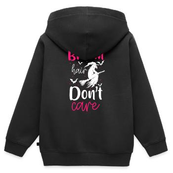 Sorcière Wicca Magie Mystique - Sweat Premium à capuche zippé enfant bio - noir - Dos - AI Model Kid Male (0cm)