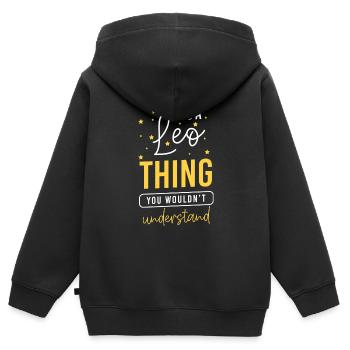 Sternzeichen Konstellation Glück - Kinder Premium Organic Zip Hoodie - Schwarz - Hinten - AI Model Kid Male (0cm)
