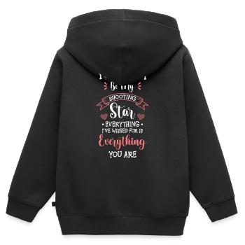 Stern Teleskop Weltraum - Kinder Premium Organic Zip Hoodie - Schwarz - Hinten - AI Model Kid Male (0cm)