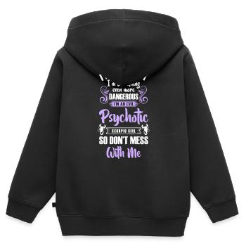 Skorpion Tierkreiszeichen Konstellation Oktober - Kinder Premium Organic Zip Hoodie - Schwarz - Hinten - AI Model Kid Male (0cm)