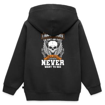 Mois de l’astrologie de l’horoscope - Sweat Premium à capuche zippé enfant bio - noir - Dos - AI Model Kid Male (0cm)