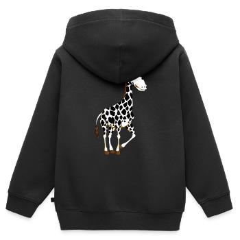 Safari Zoo Animal Safari Zoo - Sweat Premium à capuche zippé enfant bio - noir - Dos - AI Model Kid Male (0cm)