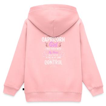 Sternzeichen Tierkreiszeichen Gottheit Vesta - Kinder Premium Organic Zip Hoodie - Rosa - Hinten - AI Model Kid Female (0cm)