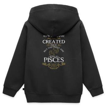Constellation du zodiaque Astro - Sweat Premium à capuche zippé enfant bio - noir - Dos - AI Model Kid Male (0cm)