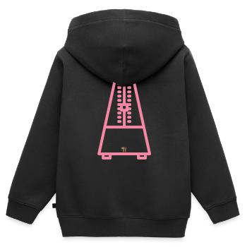 Metronom - Kinder Premium Organic Zip Hoodie - Schwarz - Hinten - AI Model Kid Male (0cm)