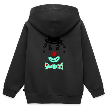 clown smile - Kinder Premium Organic Zip Hoodie - Schwarz - Hinten - AI Model Kid Male (0cm)