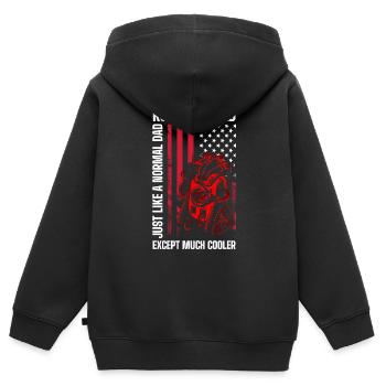 Maschine Mechaniker Ingenieur Techniker - Kinder Premium Organic Zip Hoodie - Schwarz - Hinten - AI Model Kid Male (0cm)