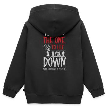 Profession de fossoyeur cercueil en deuil - Sweat Premium à capuche zippé enfant bio - noir - Dos - AI Model Kid Male (0cm)