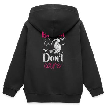 Hexerei Frauen Zauberei Monster - Kinder Premium Organic Zip Hoodie - Schwarz - Hinten - AI Model Kid Male (0cm)