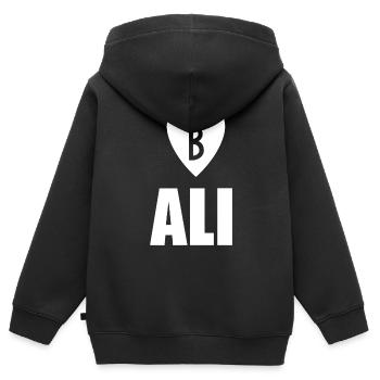Bali Indonésie Souvenir Beach Outfit T Shirt - Sweat Premium à capuche zippé enfant bio - noir - Dos - AI Model Kid Male (0cm)