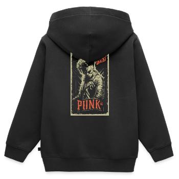 Punk - Sweat Premium à capuche zippé enfant bio - noir - Dos - AI Model Kid Male (0cm)