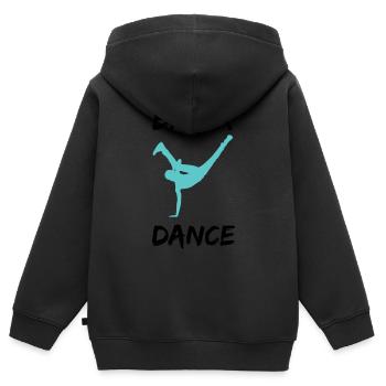breakdancer bboy - Kinder Premium Organic Zip Hoodie - Schwarz - Hinten - AI Model Kid Male (0cm)