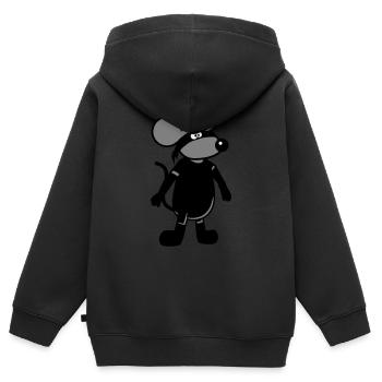 Maus Böse Räuber Ninja Überfall Dieb Einbrecher - Kinder Premium Organic Zip Hoodie - Schwarz - Hinten - AI Model Kid Male (0cm)