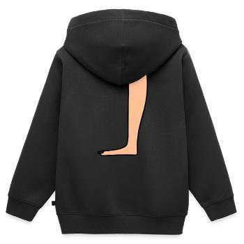 Leg Heiroglyph - Kids Premium Organic Zip-up Hoodie - black - Back - AI Model Kid Male (0cm)