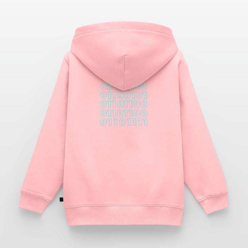 Binary code Kids Premium Organic Zip-up Hoodie