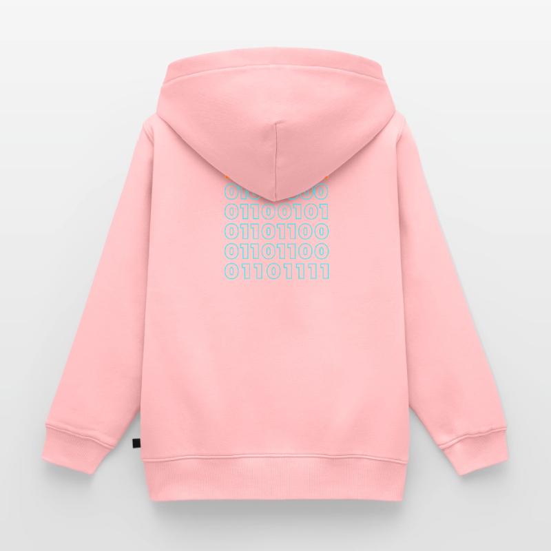 Binary code Kids Premium Organic Zip-up Hoodie