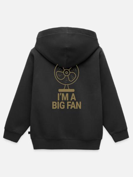 I'm a big fan - Kinder Premium Organic Zip Hoodie - Schwarz